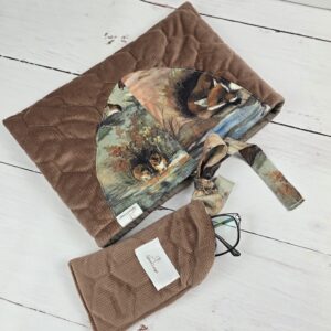 Otulacz na książkę kolory ziemi + etui na okulary