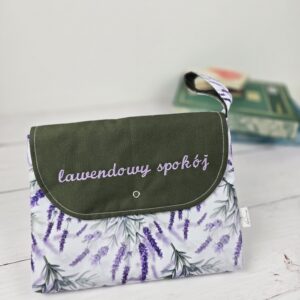 otulacz na ksiązkę lawendowy spokój